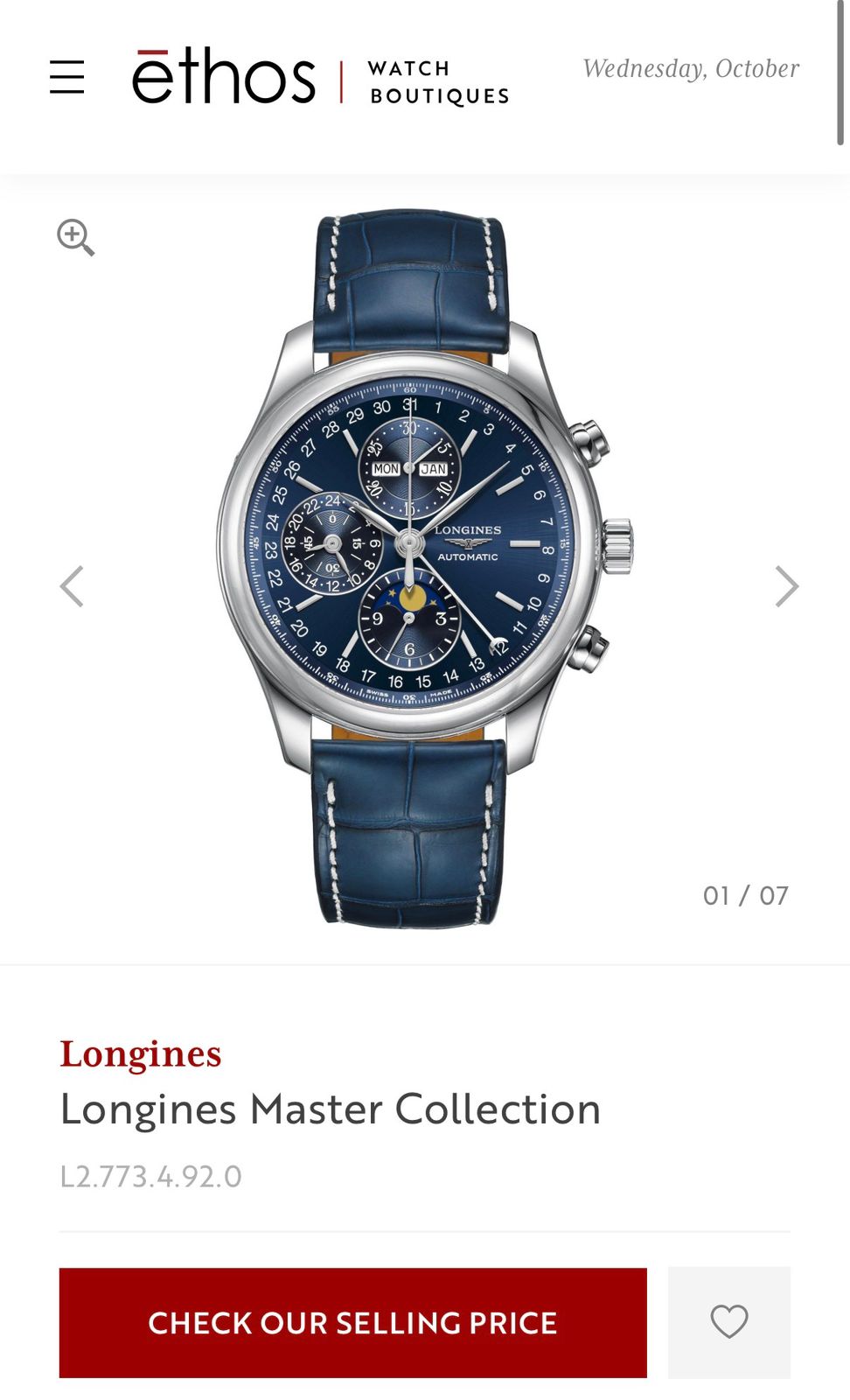 Longines Master Collection For Men